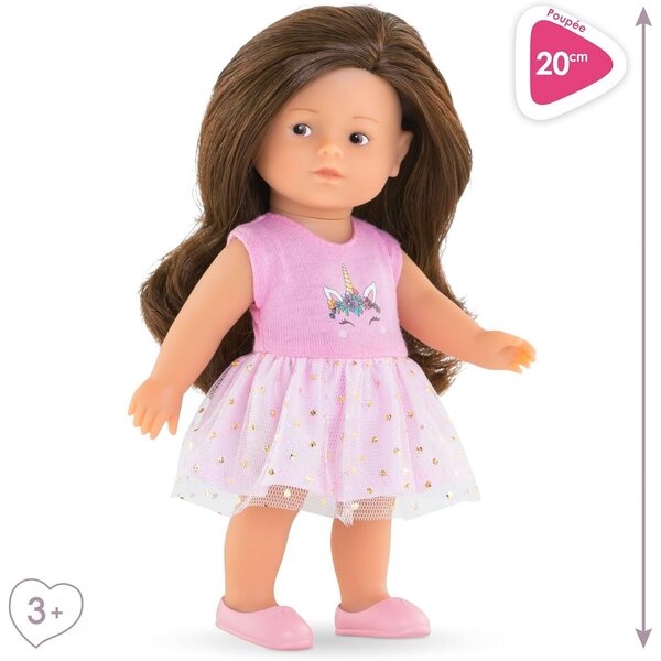 Corolle Mini Corolline Romy 20 cm mit Vanilleduft, weiche Puppe für Kinder ab 3 Jahren