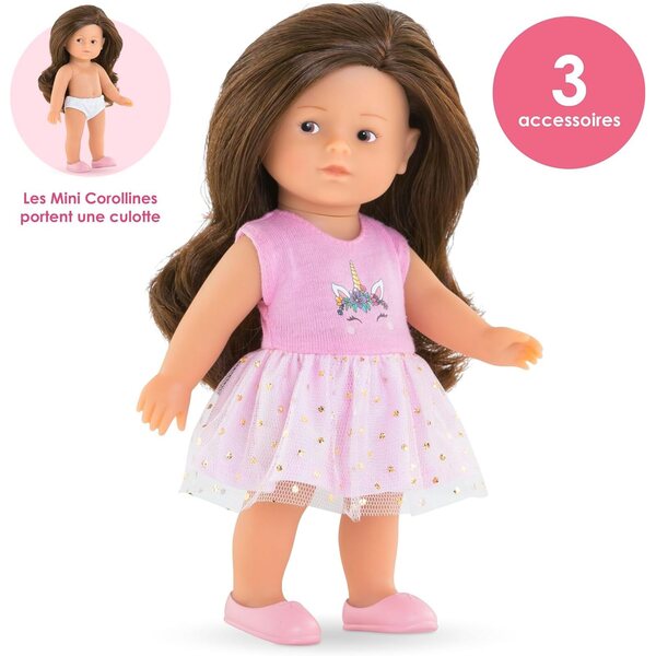 Corolle Mini Corolline Romy 20 cm mit Vanilleduft, weiche Puppe für Kinder ab 3 Jahren