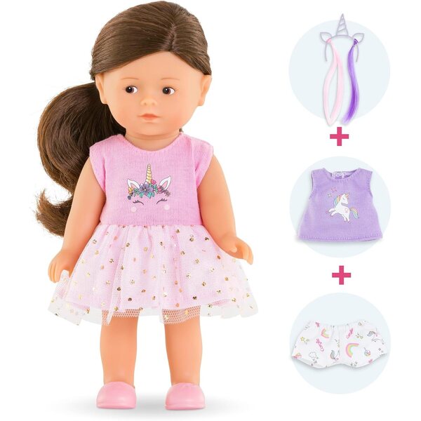 Corolle Mini Corolline Romy 20 cm mit Vanilleduft, weiche Puppe für Kinder ab 3 Jahren