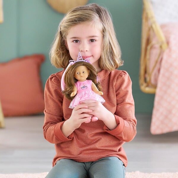 Corolle Mini Corolline Romy 20 cm mit Vanilleduft, weiche Puppe für Kinder ab 3 Jahren