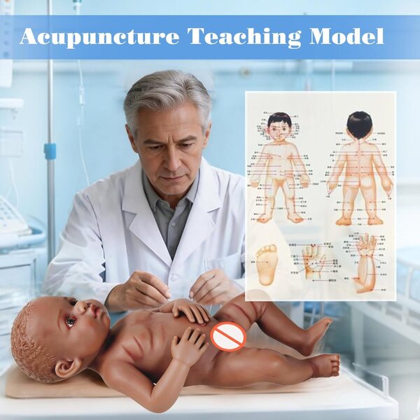 Pupo Reborn Silicone 43cm 2,85kg Neonato Afroamericano Realistico con Occhi Aperti