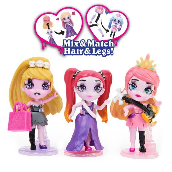 Zombaes Forever: Pupa Zombie da Collezione con Accessori e Bara, 8,9 cm