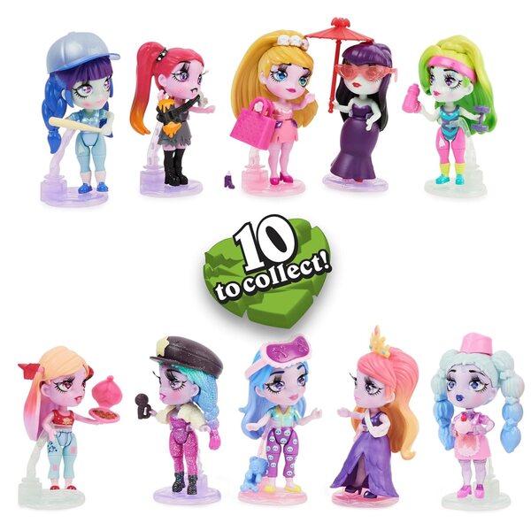 Zombaes Forever: Pupa Zombie da Collezione con Accessori e Bara, 8,9 cm