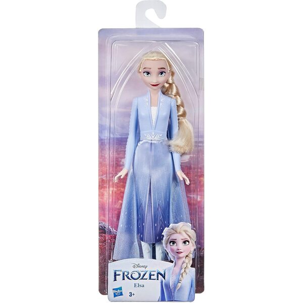 Elsa Moda Puppe Disney Frozen 2 mit langen Haaren und Reisekleid für Kinder