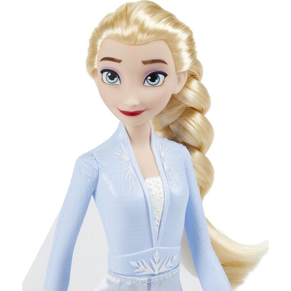 Elsa Moda Puppe Disney Frozen 2 mit langen Haaren und Reisekleid für Kinder
