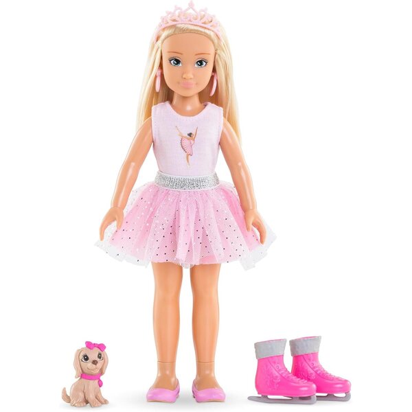 Corolle Valentine Ballerina 28 cm mit Hund, duftender Vanille und zusätzlichem Zubehör