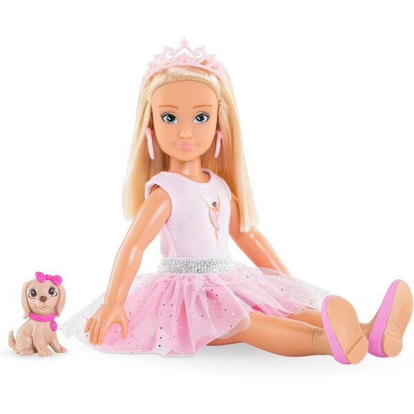 Corolle Valentine Ballerina 28 cm mit Hund, duftender Vanille und zusätzlichem Zubehör