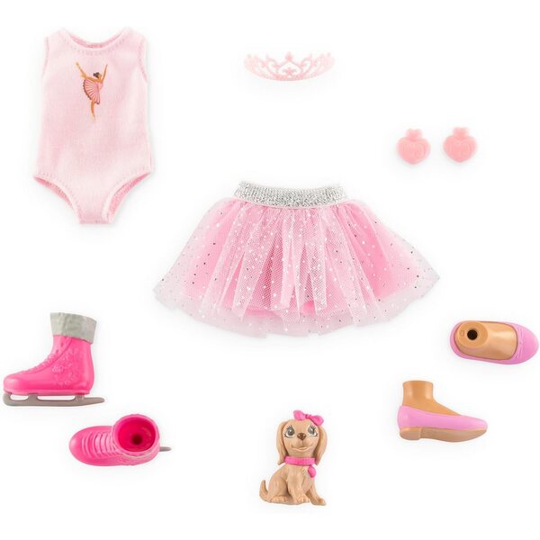Corolle Valentine Ballerina 28 cm mit Hund, duftender Vanille und zusätzlichem Zubehör