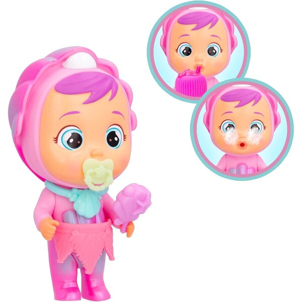 Cry Babies Magic TEARS Tropical Shiny Shells Shelly – Puppe mit schaumigen Tränen und 8 Accessoires