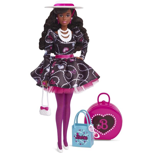 Barbie Rewind Series 80s Edition mit Kleid, Accessoires und VHS-Ständer