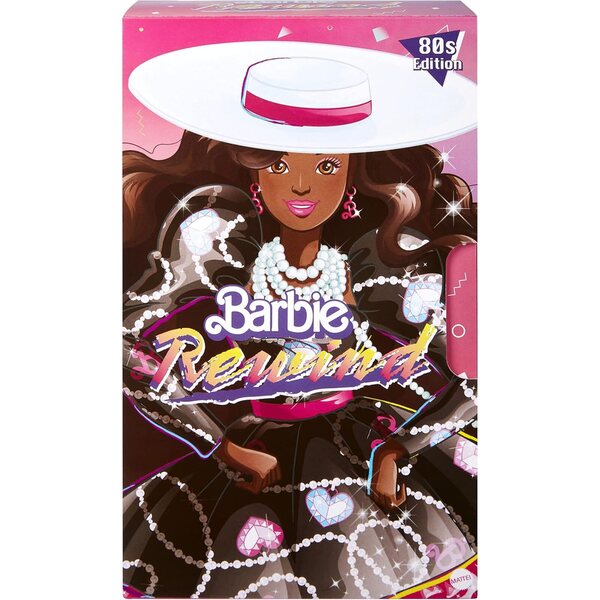 Barbie Rewind Series 80s Edition mit Kleid, Accessoires und VHS-Ständer