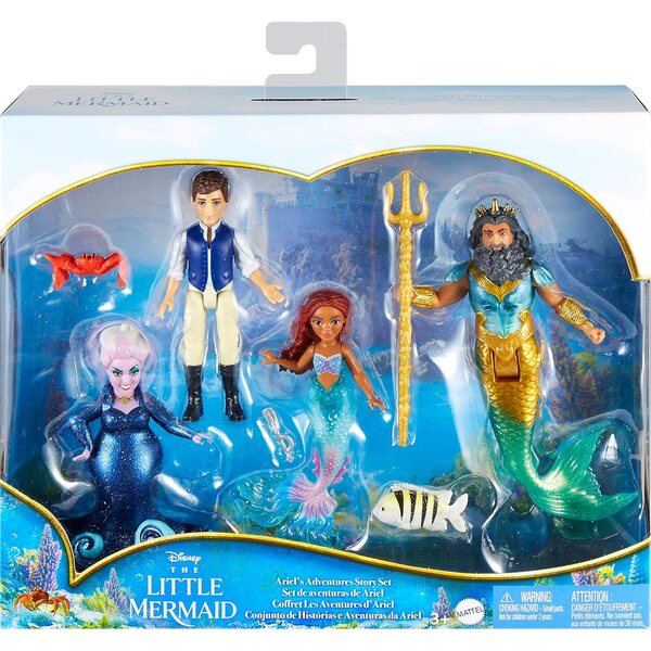 Mattel Disney Arielle, die kleine Meerjungfrau, Abenteuerset mit Ursula, Prinz Eric und anderen