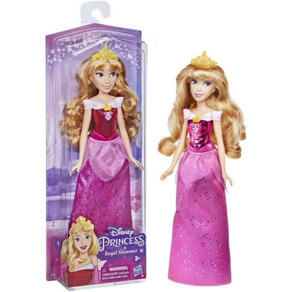 Disney Princess Aurora Royal Shimmer Puppe mit glitzerndem Kleid und Accessoires