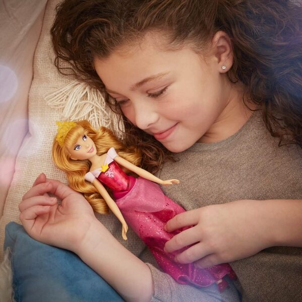 Disney Princess Aurora Royal Shimmer Puppe mit glitzerndem Kleid und Accessoires