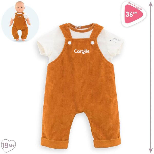 Corolle-Kleidungsset für 36-cm-Puppen aus Samt und weichem T-Shirt