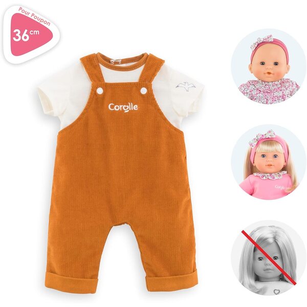 Corolle-Kleidungsset für 36-cm-Puppen aus Samt und weichem T-Shirt