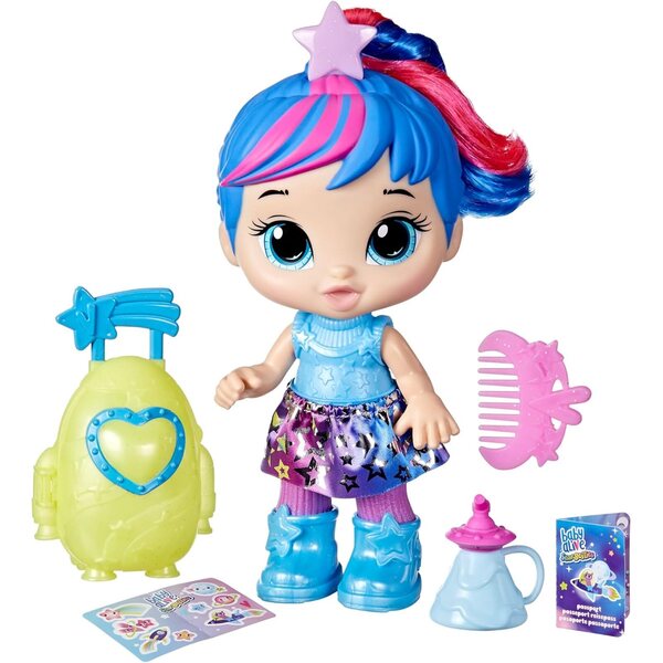 Baby Alive Star Besties Stellar Skylar 8" Puppe mit Weltraumzubehör für Kinder ab 3 Jahren