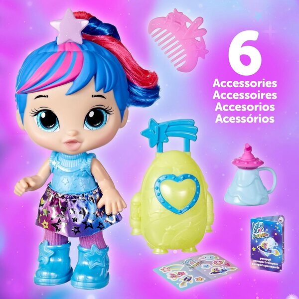 Baby Alive Star Besties Stellar Skylar 8" Puppe mit Weltraumzubehör für Kinder ab 3 Jahren