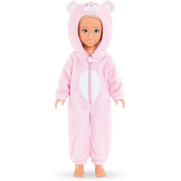Corolle Valentine Pyjama Party Puppe 28 cm mit Vanilleparfüm und 7 Accessoires