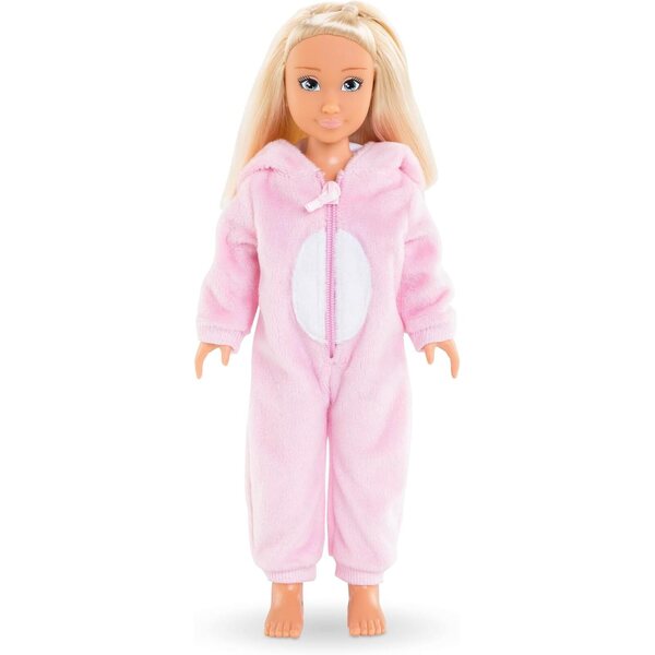 Corolle Valentine Pyjama Party Puppe 28 cm mit Vanilleparfüm und 7 Accessoires