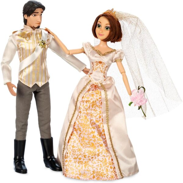 Elegantes Rapunzel- und Eugene-Puppenset für die Disney Tangled-Hochzeit