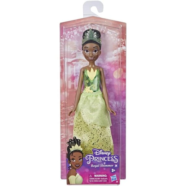 Disney Prinzessin Tiana Puppe mit Glitzerkleid und Accessoires für Kinder ab 3 Jahren