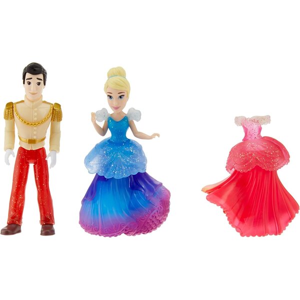 Disney Princess Cinderella und Prince Charming, Puppen mit zusätzlichem Kleid und königlichem Clip
