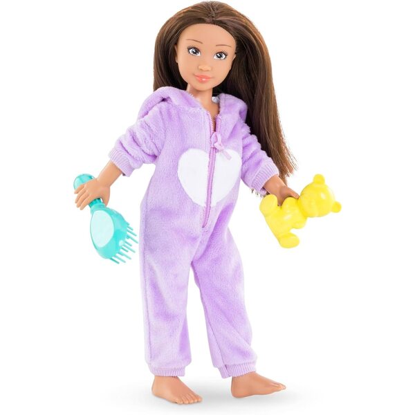 Corolle Luna Pajama Party: 28 cm große Puppe mit Einhorn-Pyjama und Accessoires, Vanilleduft