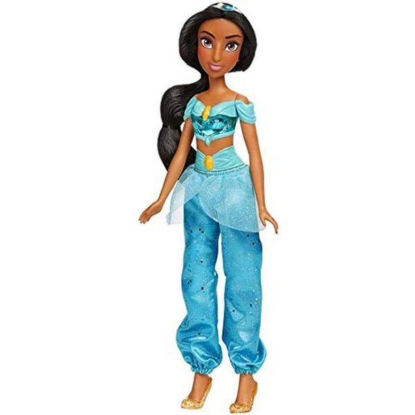 Disney Princess Jasmine Puppe mit glitzernder Kleidung und Accessoires, Spiel für Kinder ab 3 Jahren