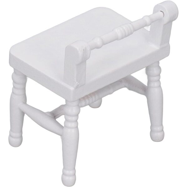 Picysa Tavolo da Toeletta Miniatura 1:12 con Sgabello in Legno per Casa delle Bambole