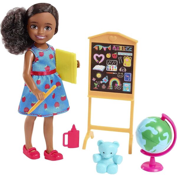 Barbie Chelsea Lehrerin mit Traumkleid und bunten Accessoires für Kinder