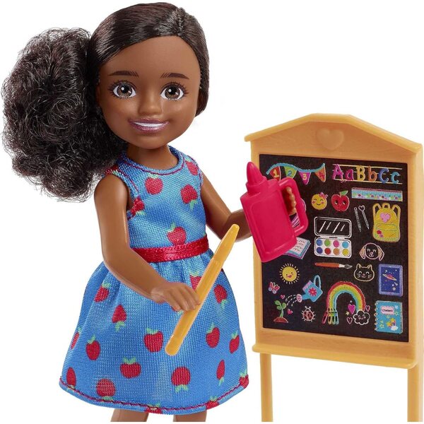 Barbie Chelsea Lehrerin mit Traumkleid und bunten Accessoires für Kinder