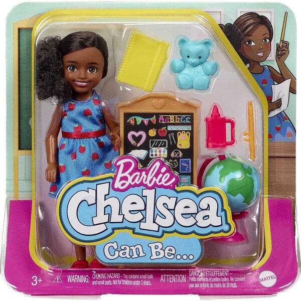 Barbie Chelsea Lehrerin mit Traumkleid und bunten Accessoires für Kinder