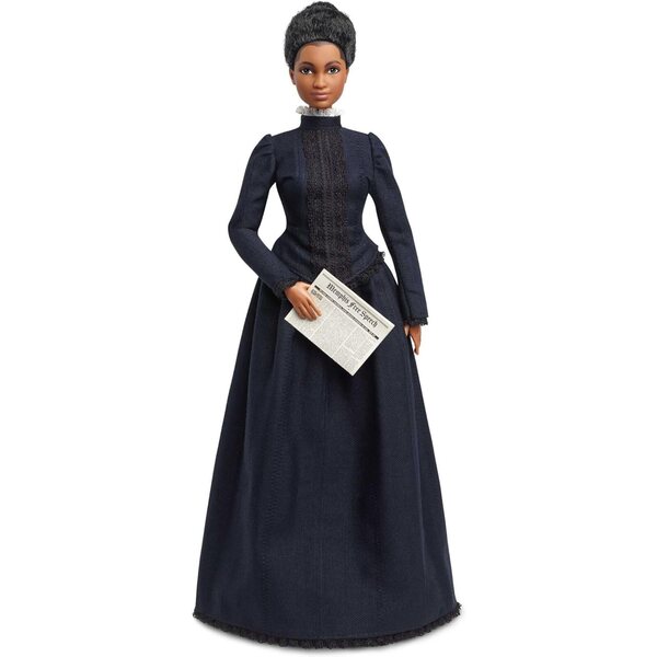 Barbie Ida B. Wells im blauen Kleid mit Accessoires, inspirierende Puppe für Kinder und Sammler