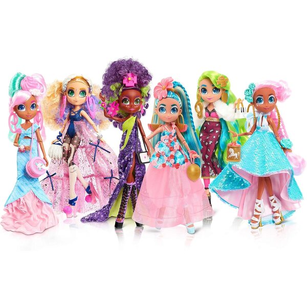 Hairdorables Hairmazing Dee Dee - Bambola Fashion con 6 Sorprese e Abito Glamour