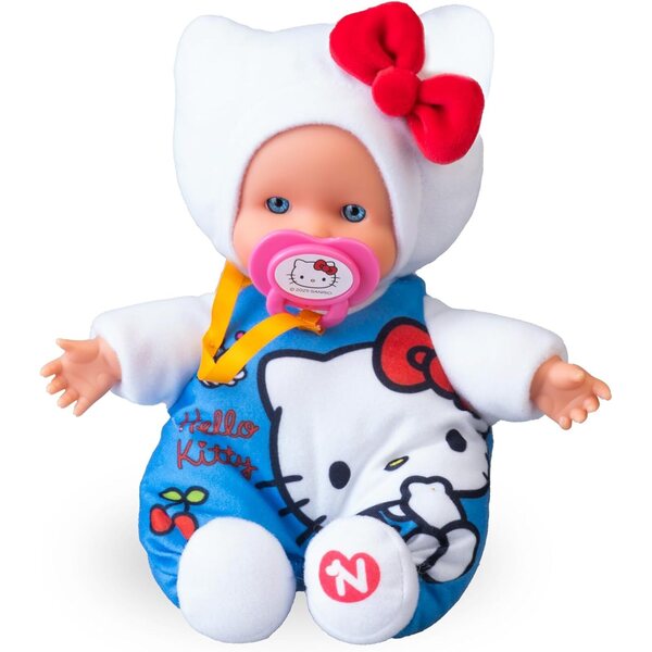 Nenuco Hello Kitty Mini Baby, Bambole 15 cm con Corpo Morbido e Vestiti Tema Hello Kitty