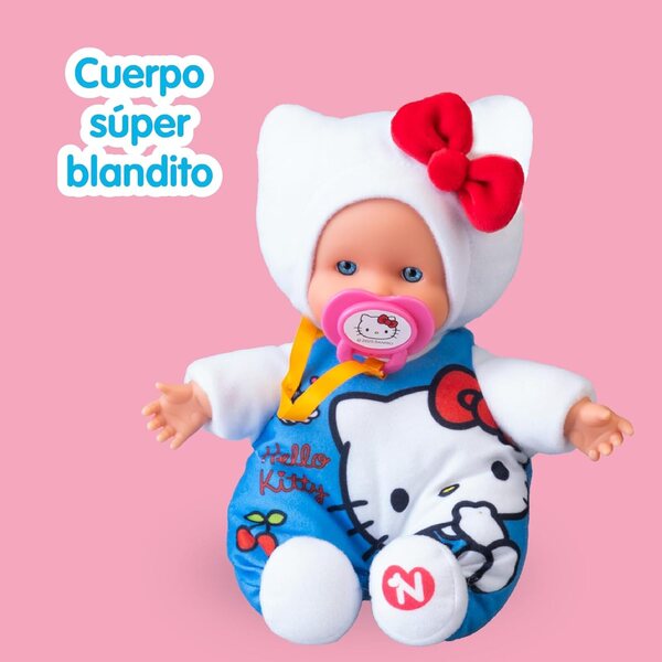Nenuco Hello Kitty Mini Baby, Bambole 15 cm con Corpo Morbido e Vestiti Tema Hello Kitty