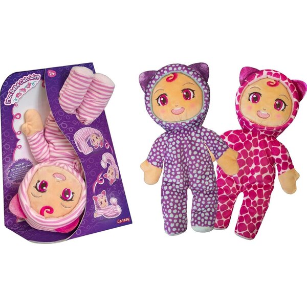 Lansay Lappenpuppe in Stoff, kleurrijk, 22 cm - Knuffel voor kinderen +2 jaar