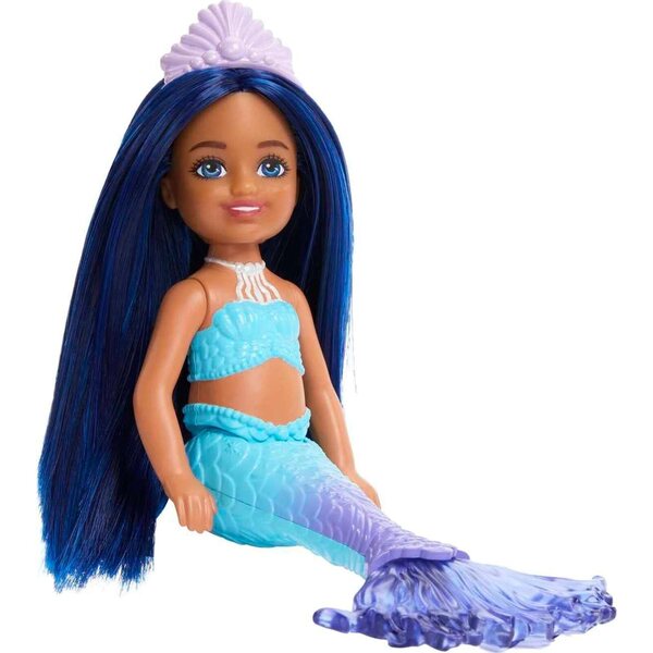 Barbie Chelsea Kleine Meerjungfrau 15 cm mit blauen Haaren und beweglichen Gelenken