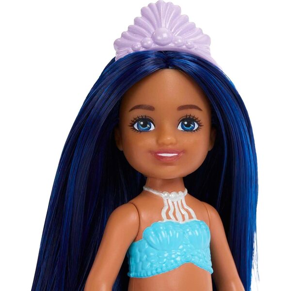 Barbie Chelsea Kleine Meerjungfrau 15 cm mit blauen Haaren und beweglichen Gelenken