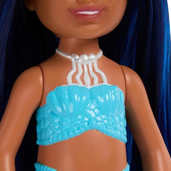 Barbie Chelsea Kleine Meerjungfrau 15 cm mit blauen Haaren und beweglichen Gelenken