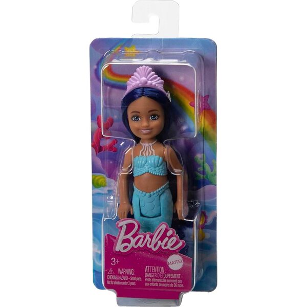 Barbie Chelsea Kleine Meerjungfrau 15 cm mit blauen Haaren und beweglichen Gelenken