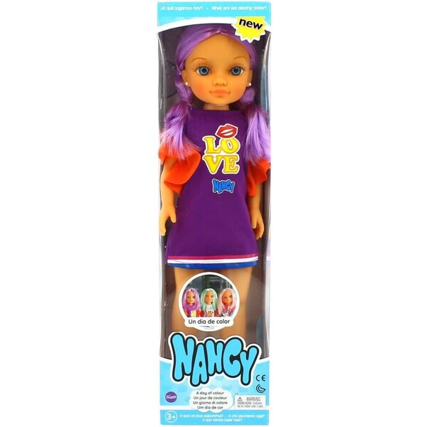 Nancy Famosa A Color Day Lila – Kreative Puppe mit gefärbten Haaren