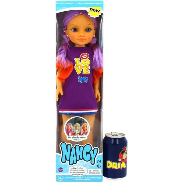 Nancy Famosa A Color Day Lila – Kreative Puppe mit gefärbten Haaren