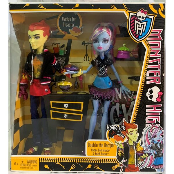 Monster High Mattel BBC82 Set mit Abbey Bominable und Heath Burns Puppen, 2-teilig