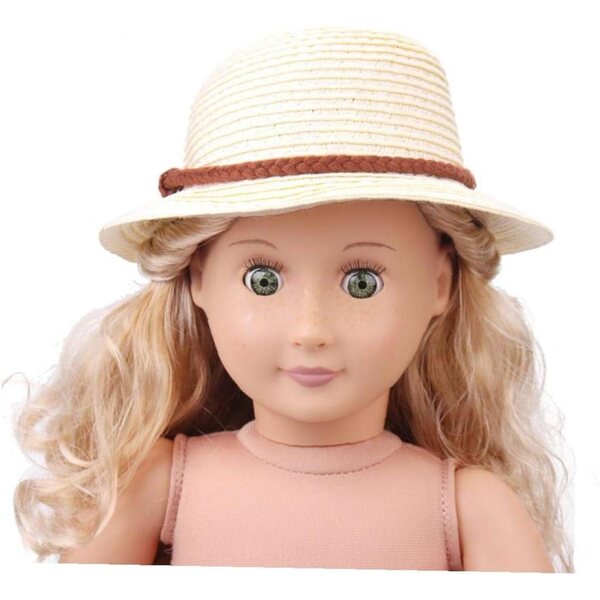 18 Zoll handgemachter beige Strohhut für Babys und Puppen