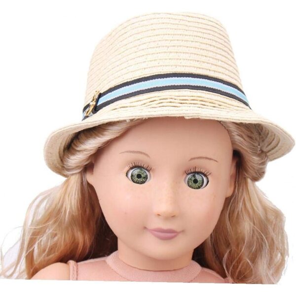 18 Zoll handgemachter beige Strohhut für Babys und Puppen