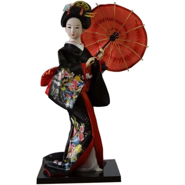 Pupa Geisha Giapponese in Kimono Tradizionale - Decorazione Casa e Collezione 30cm