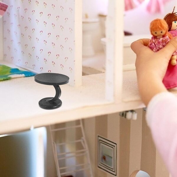 Mini Tavolino Laterale in Ferro per Casa delle Bambole, Mobili in Miniatura Dettagliati