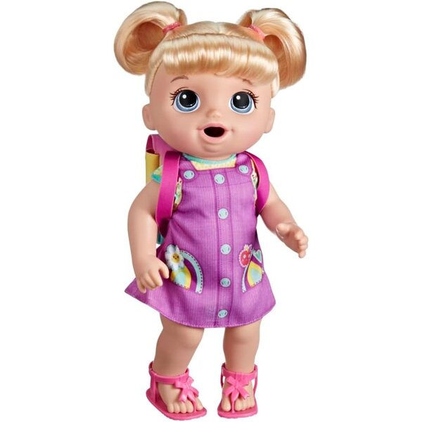 Baby Alive Time for School 30,5 cm große Puppe mit blonden Haaren, Spiel für Kinder ab 3 Jahren